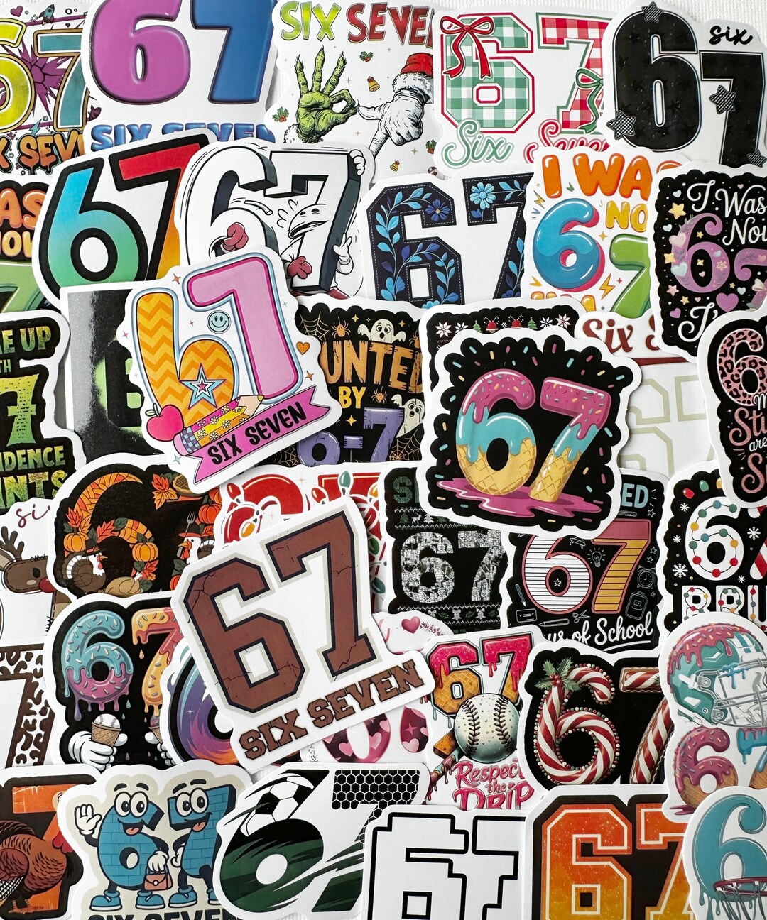 67 Vinyl Stickers, 6/7 Surprise Decals Pack - Etsy