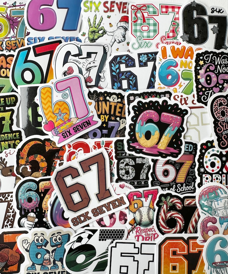 67 Vinyl Stickers, 6/7 Surprise Decals Pack - Etsy