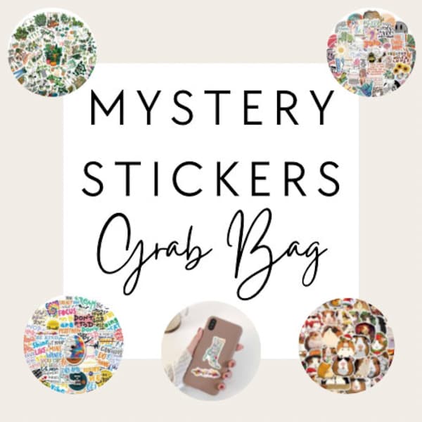 Sticker Set Lucky Dip Mystery Stickers Grab Bag Sticker Pack Mystery Journal Stickers Bundle Scrapbook Stickers