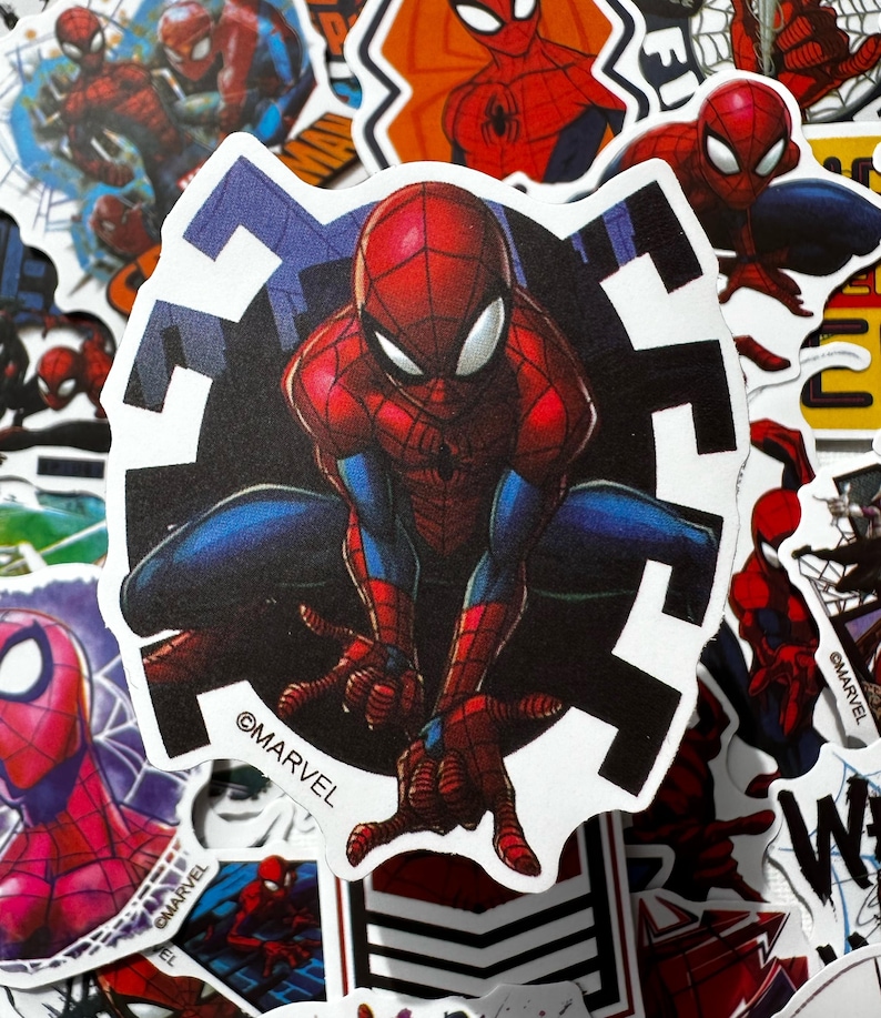 Spidermn Sticker Spiderman Character Stickers, Movie Surprise Pack - Etsy