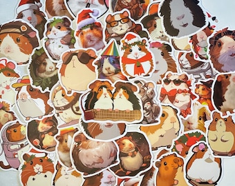 Guinea Pig Sticker Bundle, Waterproof Vinyl Decals, Surprise Pack