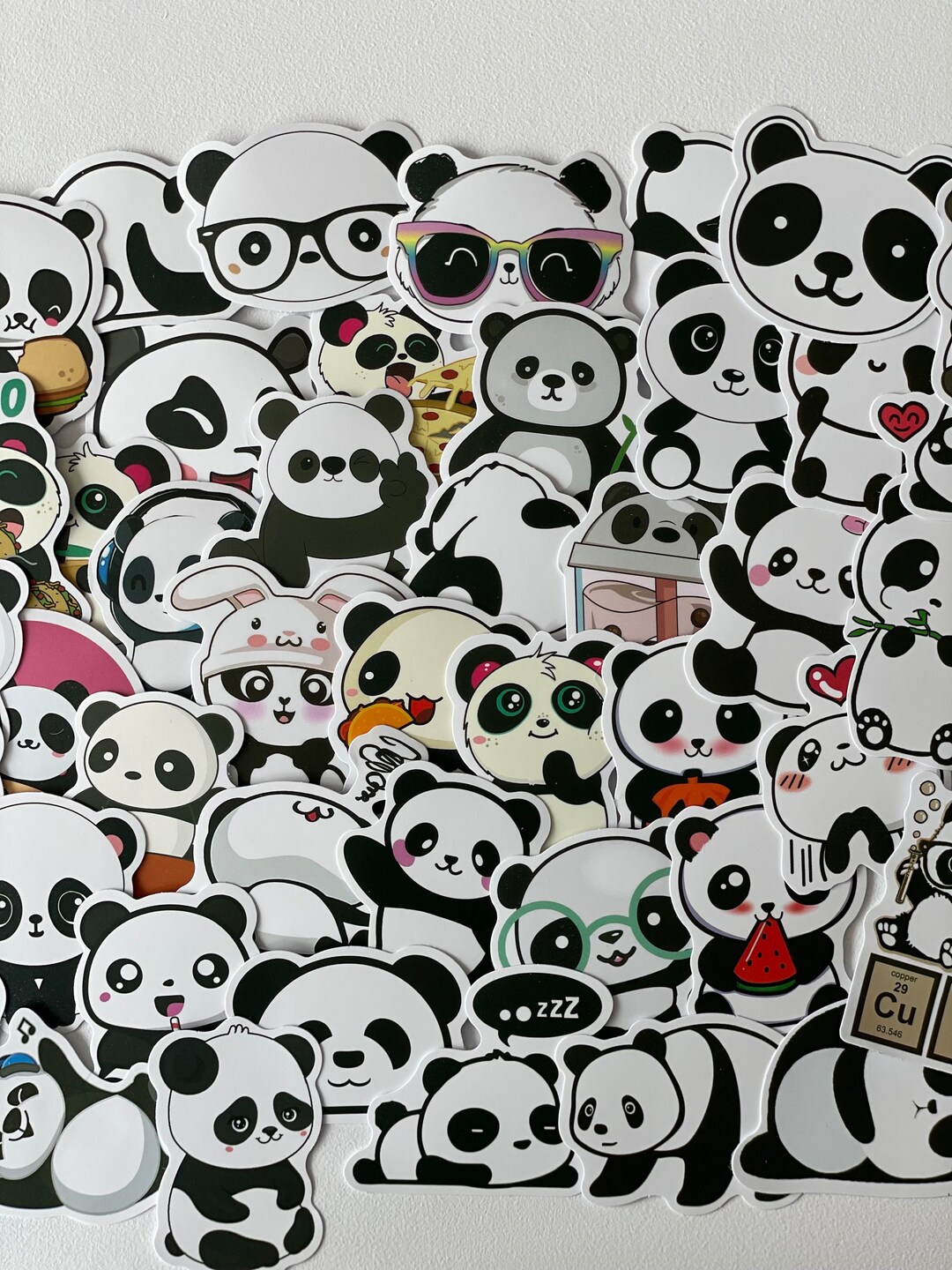 Panda Sticker Set Cute Pandas Panda Lover Sticker Bundle Waterbottle ...