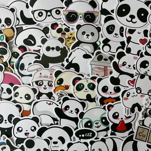 Panda Sticker Set Cute Pandas Panda lover Sticker Bundle Waterbottle Waterproof Sticker Laptop Decal