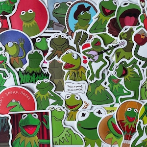 Lot d'autocollants en vinyle Kermit la grenouille pour téléphone
