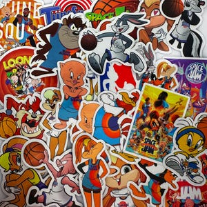 Space Jam Stickers Vinyl Stickers For Crafting Laptop Mobile Stickers Waterbottle Stickers Cartoon Stickers Loony Tune Stickers
