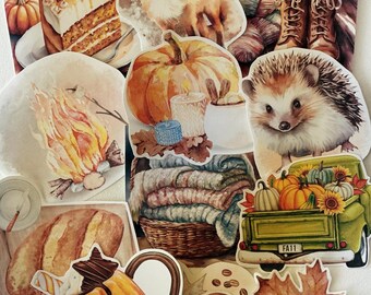 Ensemble d'autocollants pour amoureux d'automne, autocollants imperméables pour journaux