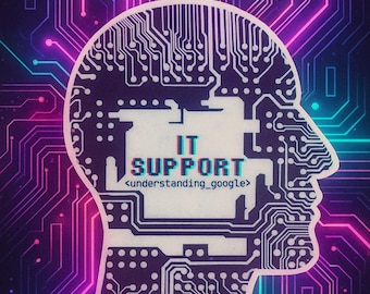 Rolig IT-support vinylklistermärke - datortekniker gåva