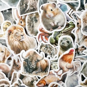 Stunning Animal Vinyl Stickers Animal Stickers For Crafting Animal Phone Stickers Cute Animal Laptop Stickers Animal Stickers Pack