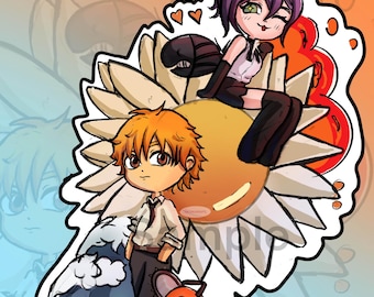 chainsaw man reze and denji acrylic standee