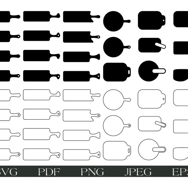 Cutting Board, Charcuterie Board, Chopping Board | SVG / PNG / JPEG / eps