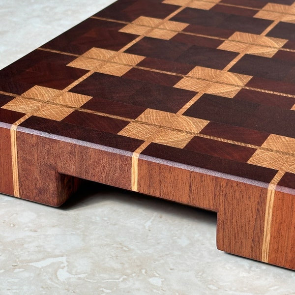 Plaid End Grain Cutting Board Digital Build Plans | Woodworking Plans | Digital Download