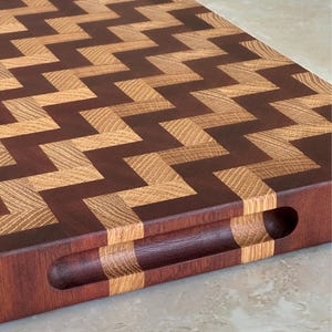 Zig Zag End Grain Cutting Board Digital Build Plans | Woodworking Plans | Digital Download