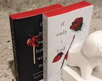 If He Had Been With Me series with red sprayed edges - Laura Nowlin