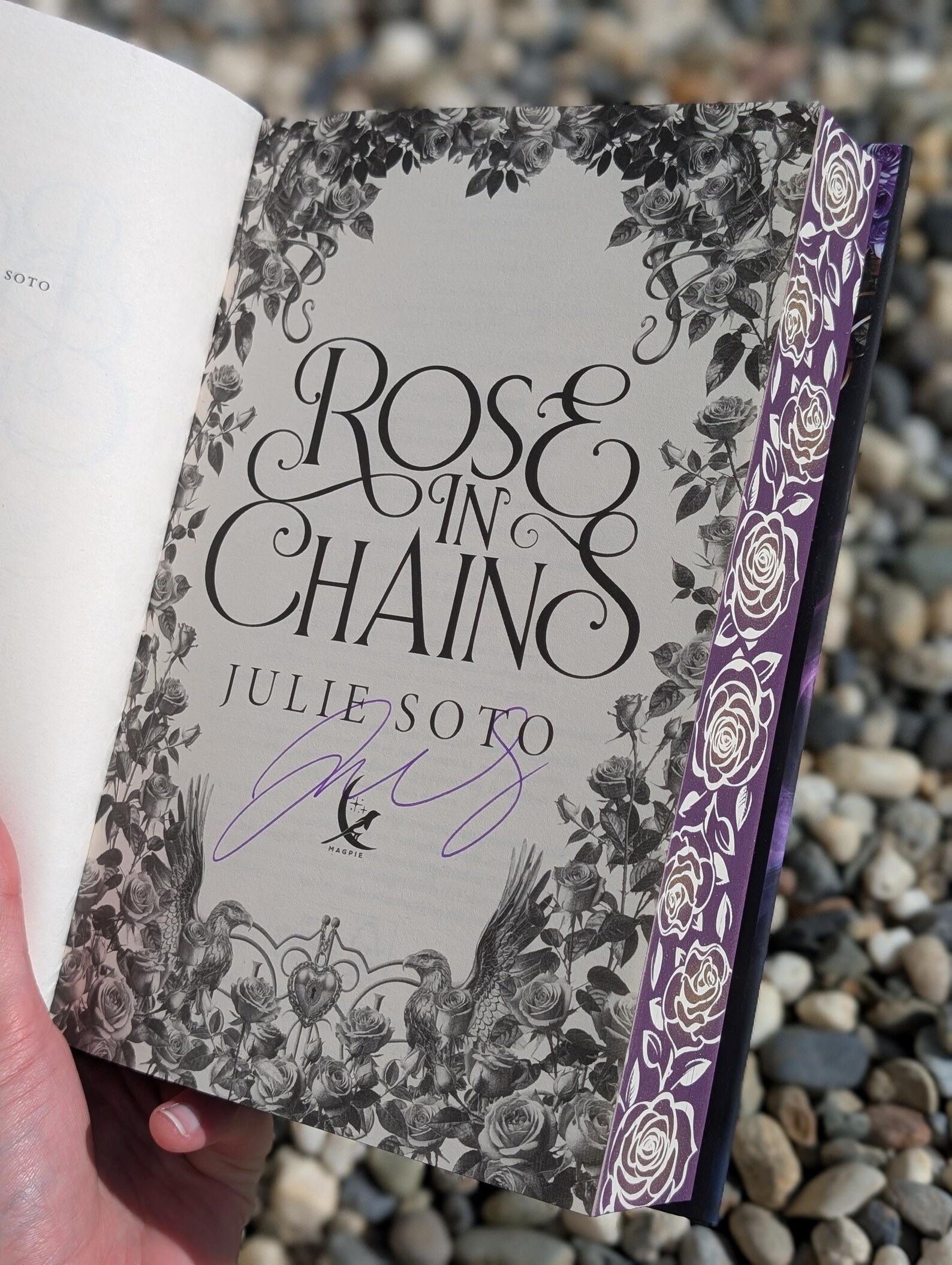 Rose in Chains: Signed Custom Sprayed Purple and Gold Edges, Julie Soto ...
