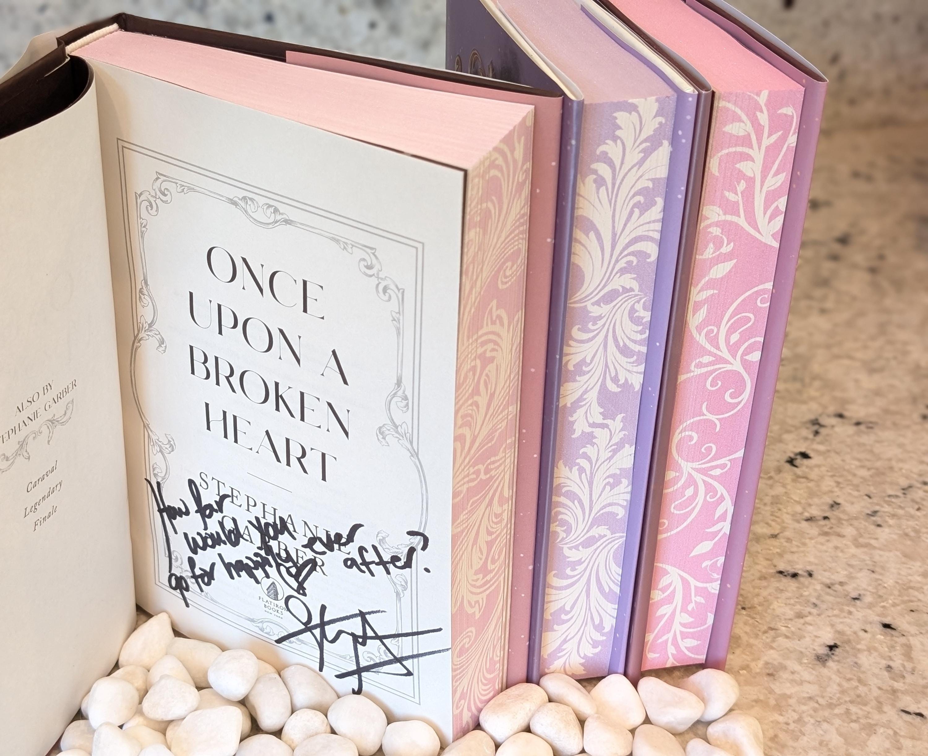 B&N Exclusive Once Upon a Broken Heart series, Stephanie Garber, Sprayed Edges, Special Edition Books, Romantasy, Fantasy, Bookish