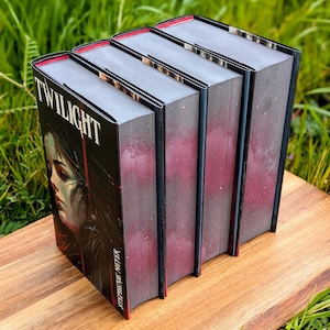 The Twilight Saga by Stephenie Meyer with custom sprayed sparkly edges | Special Edition Books | Booktok | Fantasy | Young Adult | Vampires