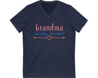 Grandma Shirt -Unisex Jersey Short Sleeve V-Neck Tee