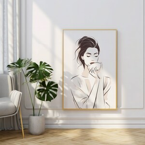 Modern Chic Digital print Wall Art Download Digital Wall Decor Instant Download Vertical Poster Beige Livingroom Art Print High Resolution