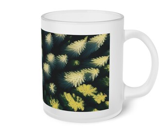 Bedruckte Milchglas Tasse - Wald