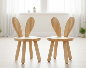 Set of 2 - Adorable Bunny Ear Stools – Bundle & Save