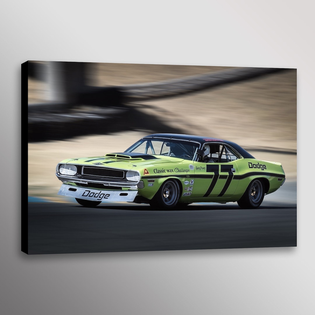 1970 Dodge Challenger Transam 6 of Sam Posey Racecar Original Wall Art