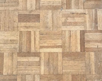 Teak Oak Parquet Vintage Hard Wood Flooring Five Fingers Style Reclaimed  for Flooring and Upcycling Furniture and Walls