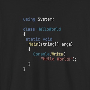 Hello World! C# Programmer T-Shirt - Speak Your Code in Style