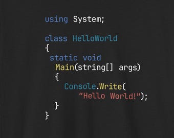 Hello World! C# Programmer T-Shirt - Speak Your Code in Style