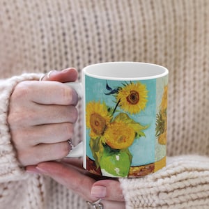Van Gogh Ceramic Mug, Coffee Tea Hot Chocolate Cup, Sunflowers Paintings, Gift  Art Lover,Home Decor Accent, Drinkware, Holiday 11oz or 15oz
