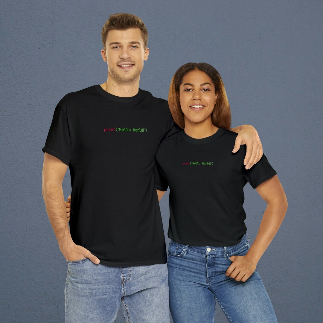 Hello World! Python Programmer T-shirt - Speak Your Code in Style - Etsy