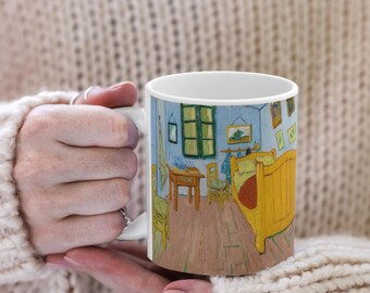 Taza de Van Gogh, taza para café, té, chocolate caliente, pintura para dormitorio, regalo para amantes del arte, decoración del hogar, vajilla de cocina, vacaciones, 11 oz o 15 oz