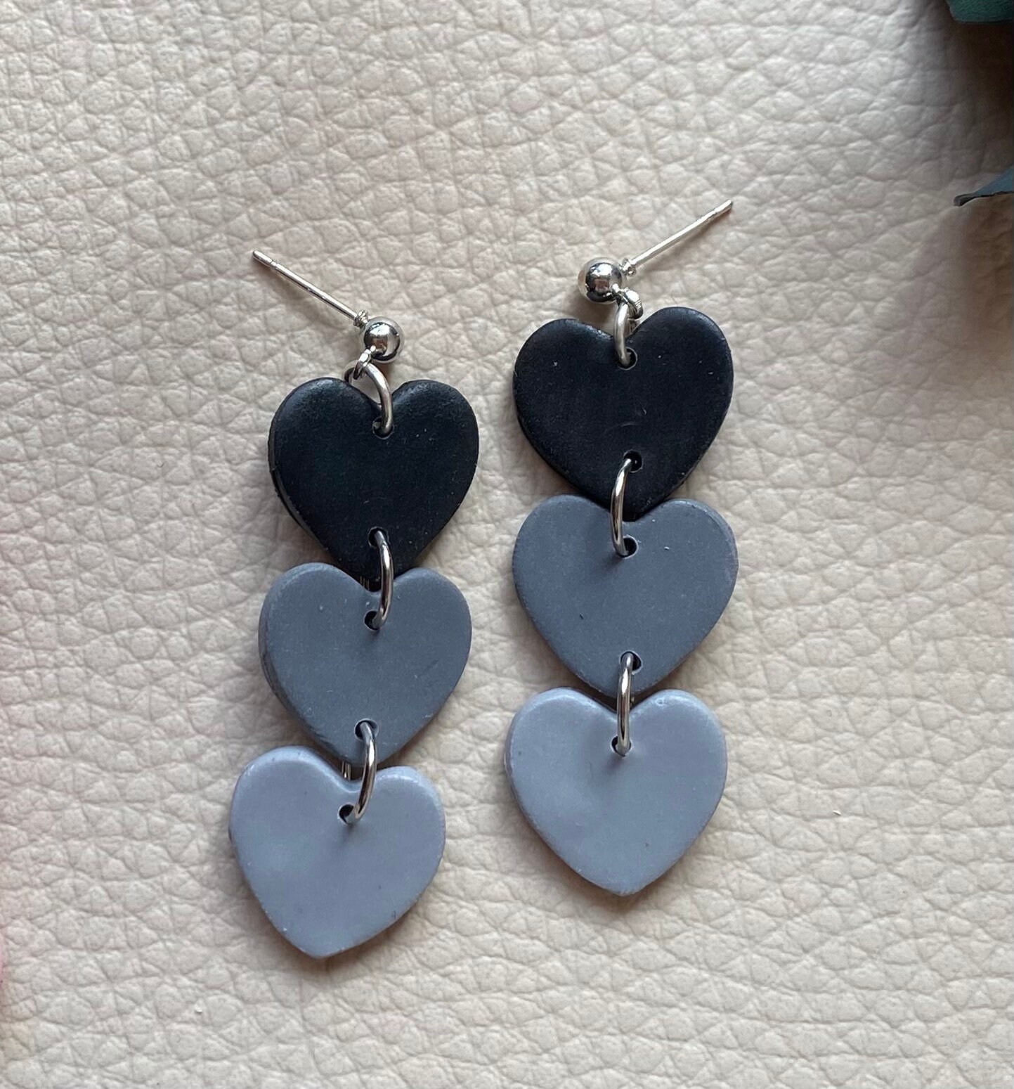 Long Polymer Clay Earrings, Heart, Handmade Jewelry, Accessories, Stainless  Steel, Stainless Steel, Polymer Clay, Earrings - Etsy