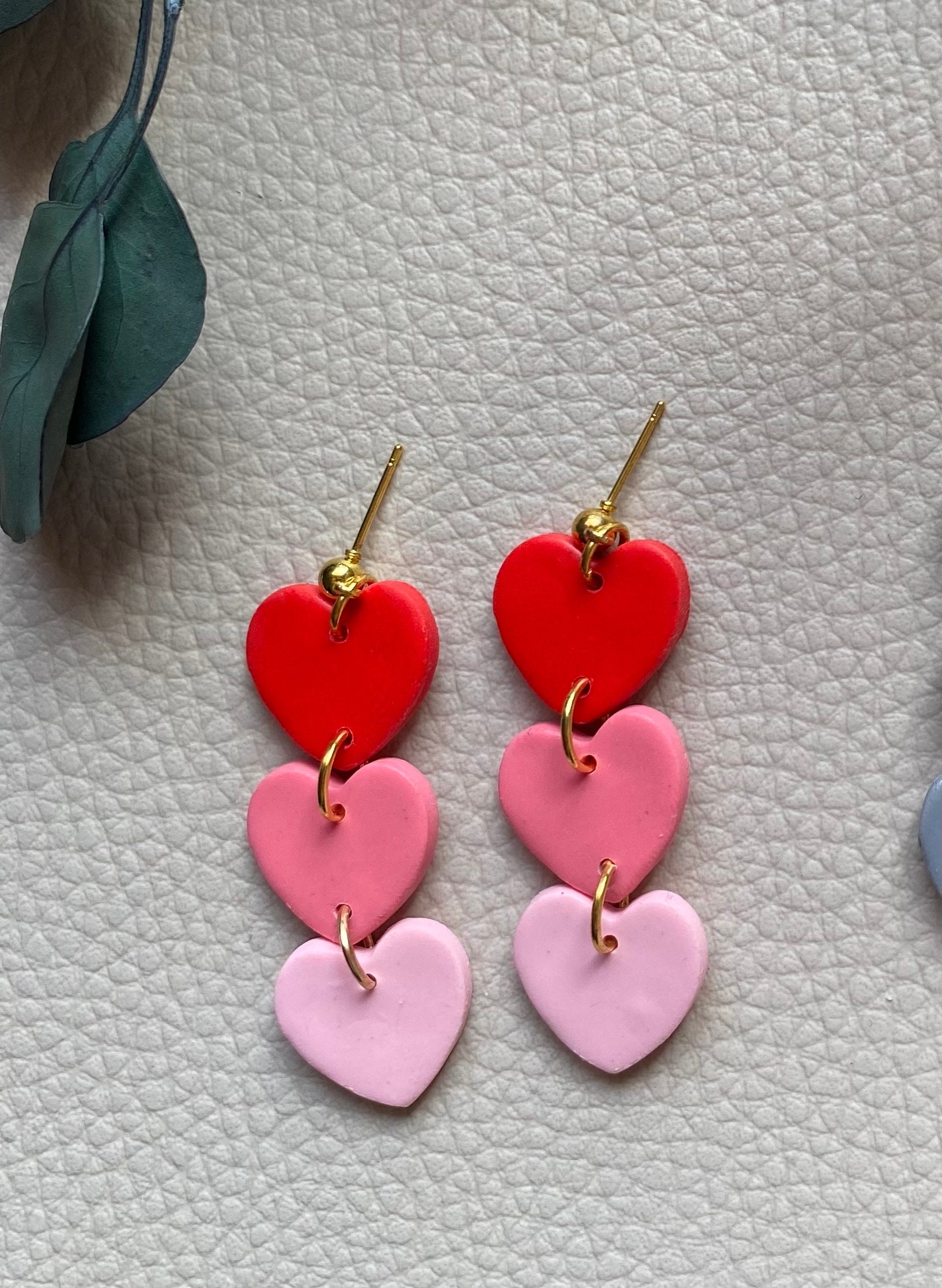 Long Polymer Clay Earrings, Heart, Handmade Jewelry, Accessories, Stainless  Steel, Stainless Steel, Polymer Clay, Earrings - Etsy