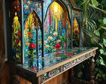 Hand Painted Glass Altars in Spiritual Symphony