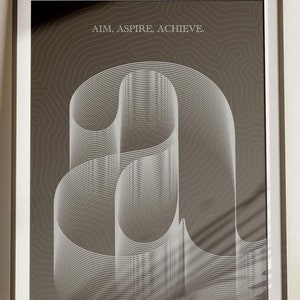 Impresión digital, póster tipográfico, póster con letras, póster motivacional, póster en blanco y negro, póster para interiores, póster monocromático, tipografía