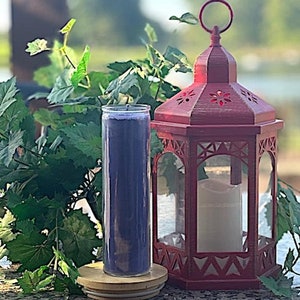 Prayer Candle - PURPLE 7-day Unscented - 100% Natural Soy Wax