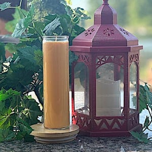 Prayer Candle - GOLD 7-day Unscented - 100% Natural Soy Wax