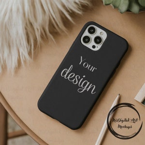 Black Phone Case Mockup Tough Case Mockup iPhone Mockup Printify Case Mockup Black Phone Cover Mockup Phone Mockup