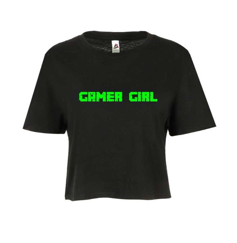高感度ショップで2023年売れたブランド Minecraft Girl Gamer Inspired E-girl Shirt, Tee Top Crop トップス