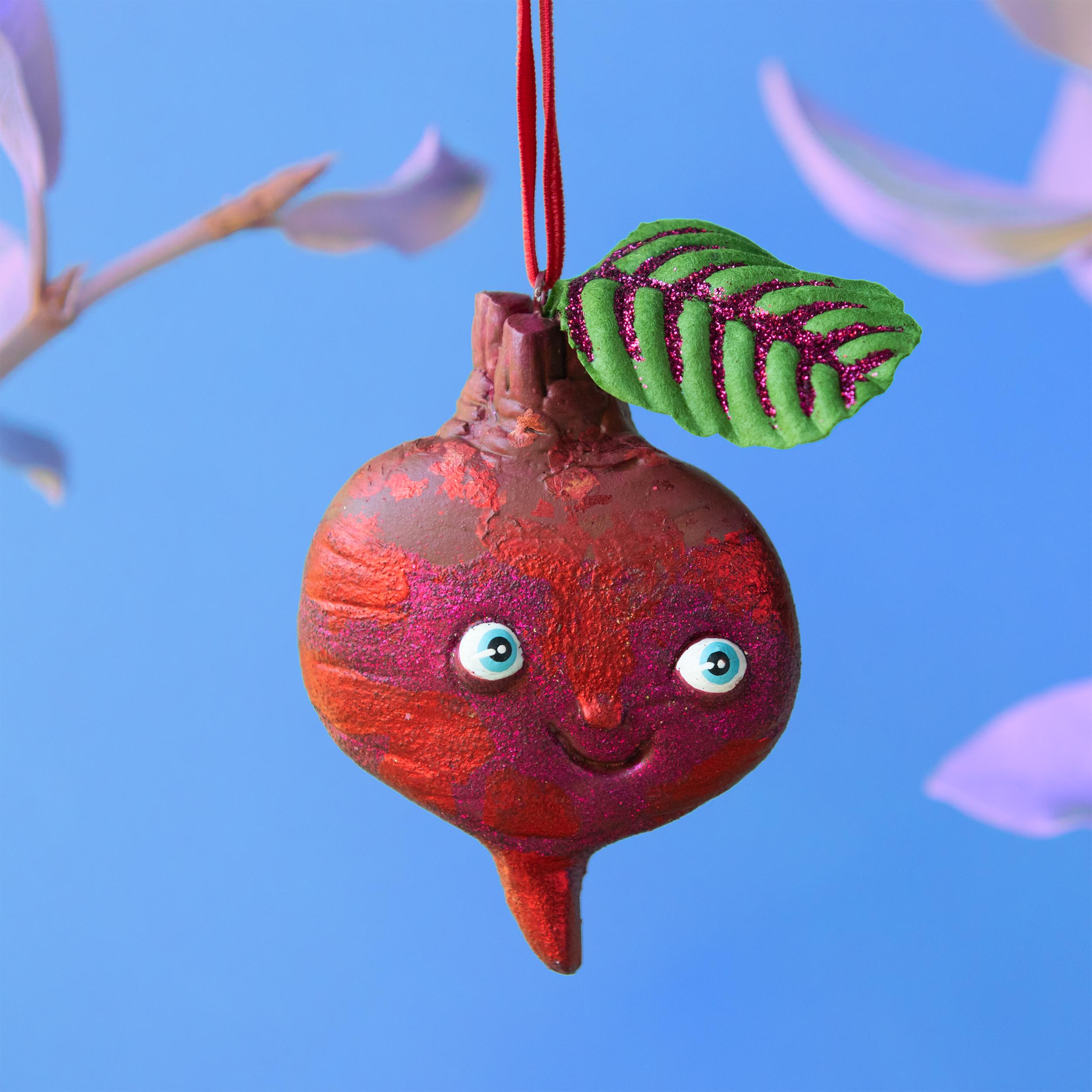 Beet Root Vegetable Ornament | Handmade Food Themed | Garden