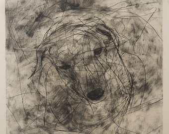 Abstract Line Dog Art | Expressive Minimalist Sketch (Digital Download)