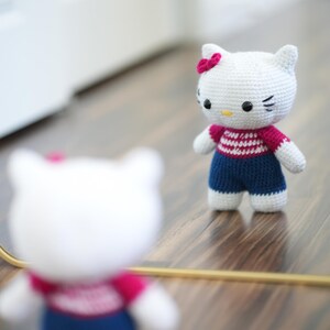 Cute Crochet Kitty Plush | Handmade Amigurumi Cat | Personalized Stuffed Toy | Custom Colors|Hello Kitty