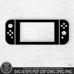 Switch Controller SVG Switch Svg Controller di gioco PNG Joystick Clipart Controller di gioco Taglia file per Cricut GAME Controller Svg Retro Gamepad