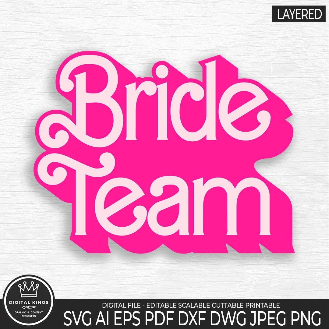 RETRO BRIDE Team Svg BRIDE Team Png Bride Team Logo Doll Font Bride ...