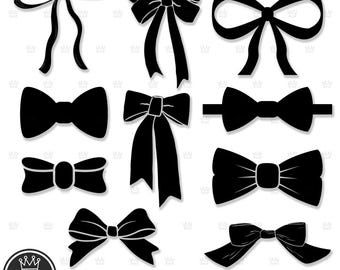 Könnte beinhalten: Ein Set mit zehn schwarzen Silhouetten von Schleifen und Bändern. Die Designs umfassen eine Vielzahl von Schleifenformen und -größen, darunter eine klassische Schleife, eine Schleife mit Schleifen und eine Schleife mit einem Mittelknoten. Die Designs sind perfekt für Basteln, Scrapbooking und andere kreative Projekte.