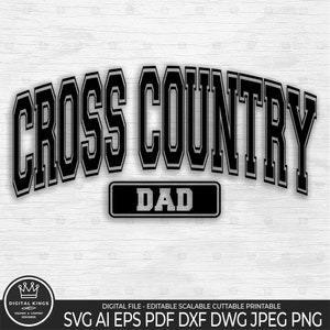 Cross Country Papá Svg Cross Country Papá Clipart Cross Country Papá Cortar Archivo Cross Country Papá Png Cross Country Papá Camiseta Cross Country regalo