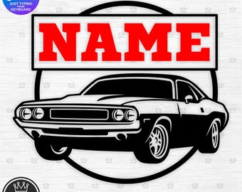 DIY Car Split Monogram Template for Canva free version friendly Customize UNLIMITED designs just using keyboard change Name Color Pattern