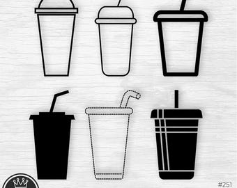Tumbler Bundle svg file, Ice Coffee svg, Iced coffee Tumbler Png, Cooking Kitchen  Cute Food Icon Coffee Store Cut File Clip Art Vector file