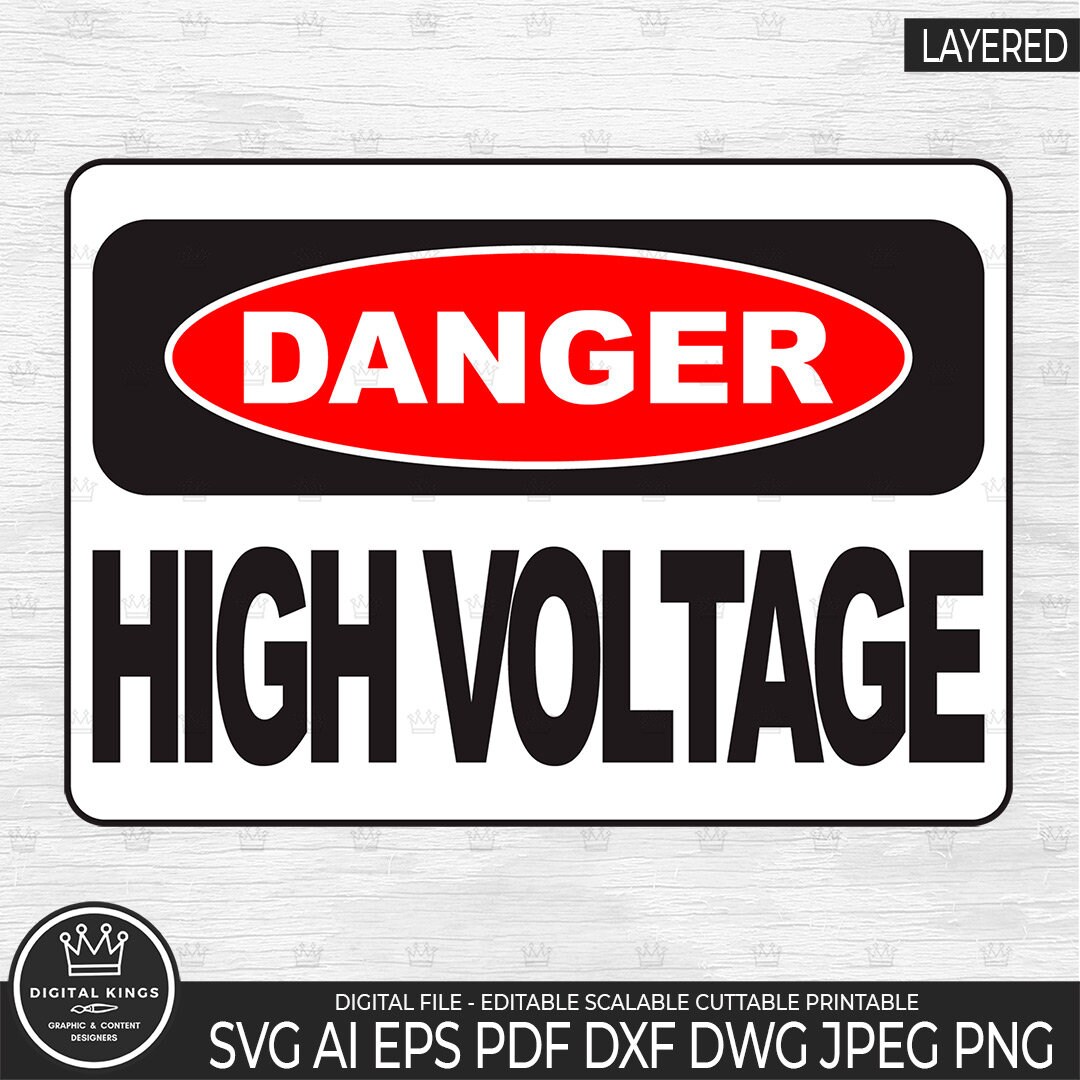 DANGER High Voltage Sign Svg, Danger HIGH VOLTAGE Png, Danger High ...