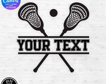 DIY LACROSSE Split Monogram Easy editable text template Canva Free version Personalize using keyboard Sublimation Most Valuable Player